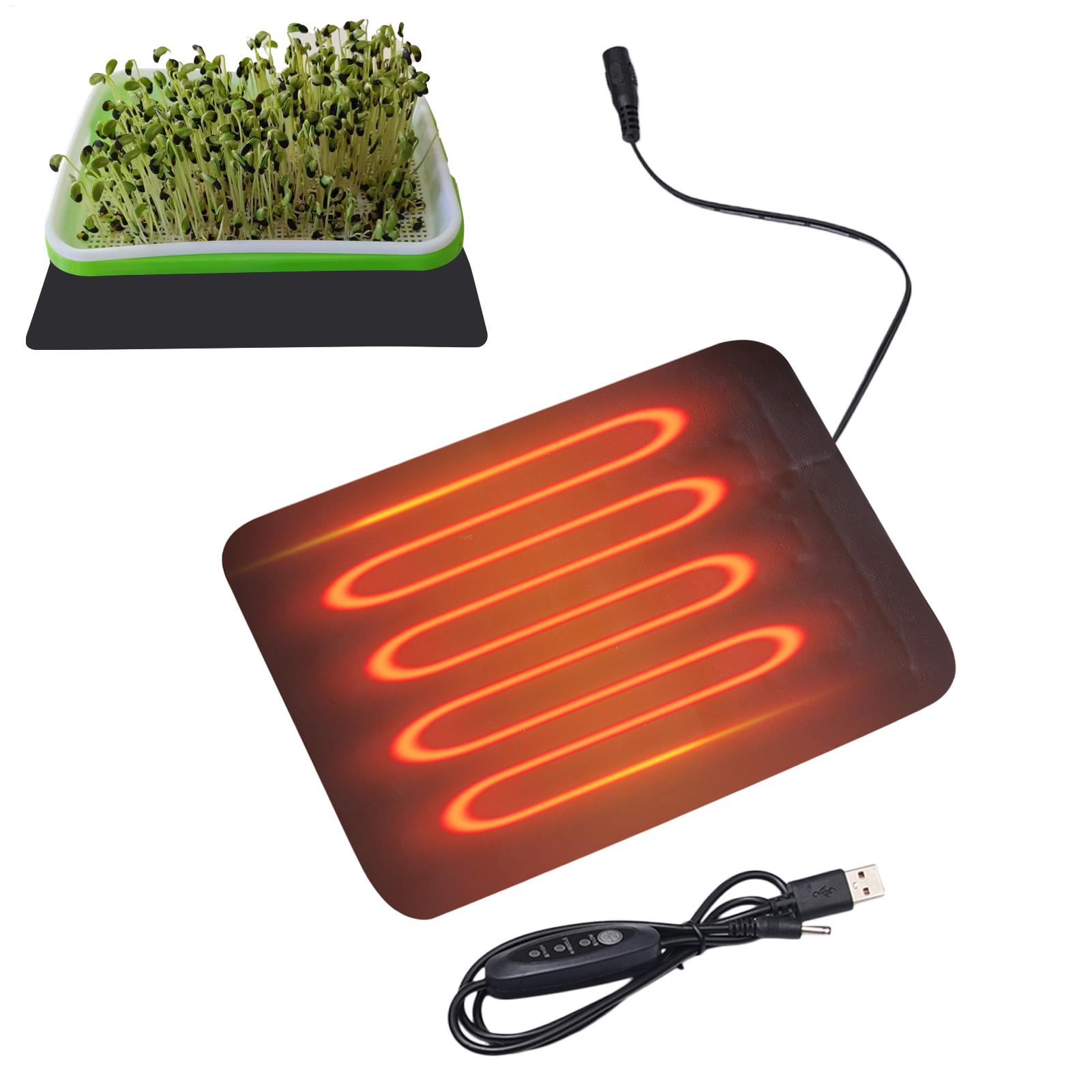Seedling Heat Mat - 8,5W USB-Keimling-Heizmatten mit 3 einstellbaren Temperaturstufen