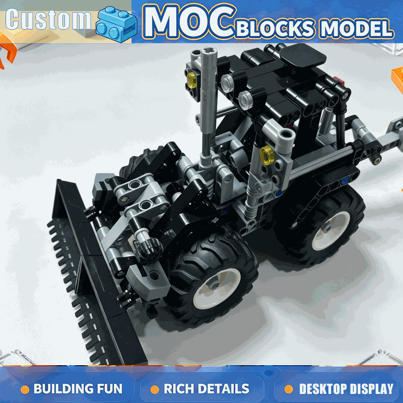 Agriculture Farming Education - 628-teiliges MOC Bauernhof-Traktor-Modell mit Anhänger, Bausteine,